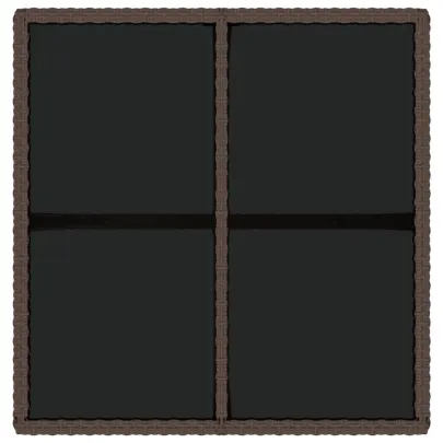 Masă Grădină Ratan și Sticlă - Livrare Gratuită