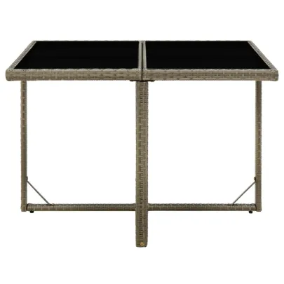 Masă Grădină Modernă - Ratan și Sticlă | Livrare Gratuită