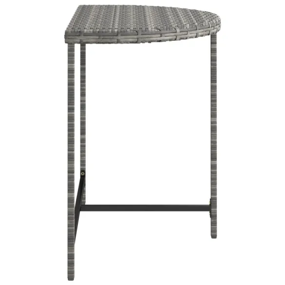 Masă Grădină Gri Poliratan 80x50x75 cm - Livrare Gratuită