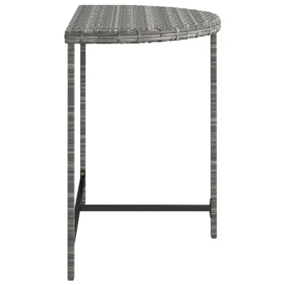 Masă Grădină Gri Poliratan 80x50x75 cm - Livrare Gratuită