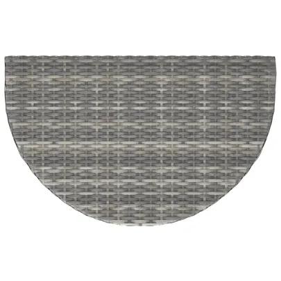 Masă Grădină Gri Poliratan 80x50x75 cm - Livrare Gratuită