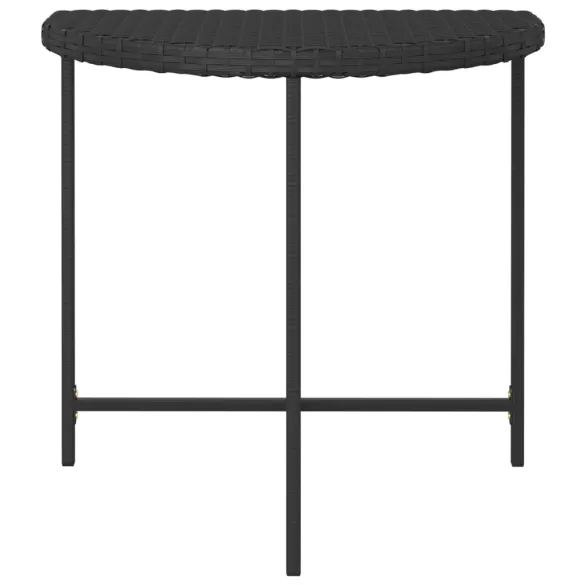 Masă Grădină Negru 80x50 cm Poliratan - Livrare Gratuită