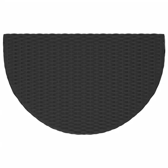 Masă Grădină Negru 80x50 cm Poliratan - Livrare Gratuită