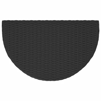 Masă Grădină Negru 80x50 cm Poliratan - Livrare Gratuită