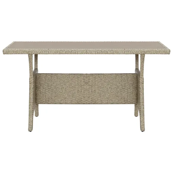 Masă Grădină Poliratan Gri 120x70 cm - Livrare Gratuită