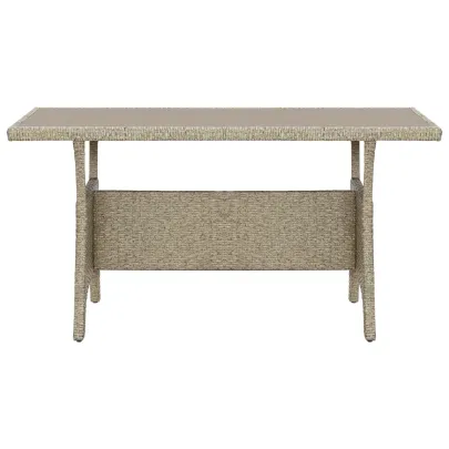 Masă Grădină Poliratan Gri 120x70 cm - Livrare Gratuită