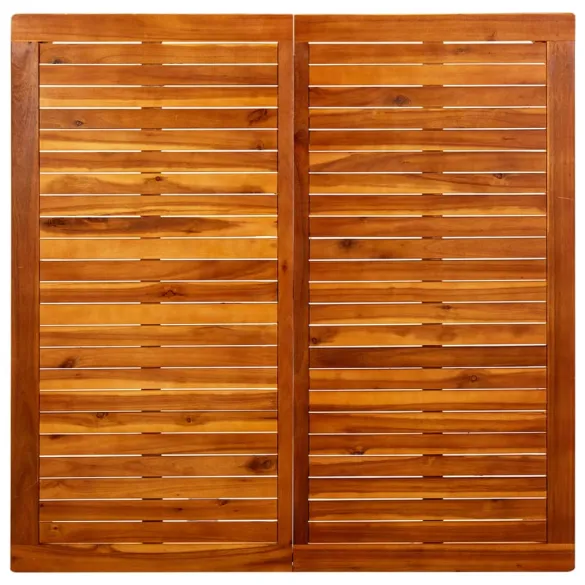Masă Cafea Grădină Lemn Acacia Masiv 110x110 cm | Livrare Gratuită