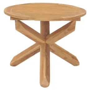 Masă Grădină Lemn Tec Rotundă Ø90 cm - Livrare Gratuită 2