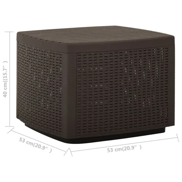 Masă Grădină Plastic Cafeniu - Livrare Gratuită