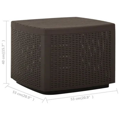 Masă Grădină Plastic Cafeniu - Livrare Gratuită