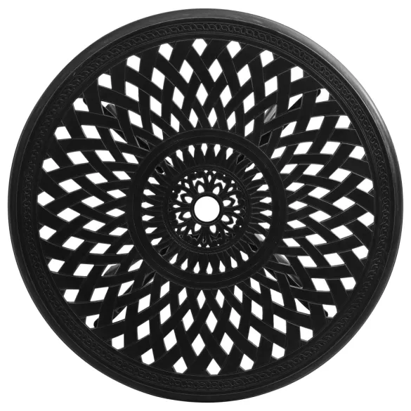 Masă Grădină Aluminiu Turnat Negru 78x78x72 cm