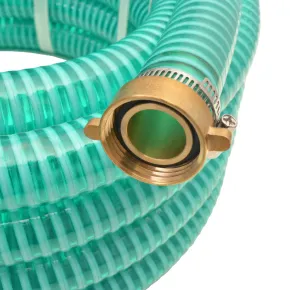 Furtun Aspirație 7m cu Conectori Alamă - 25mm Verde 2