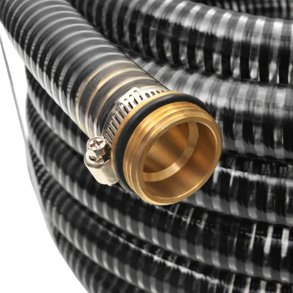 Furtun Aspiratie 4m cu Conectori Alama - 25mm Negru