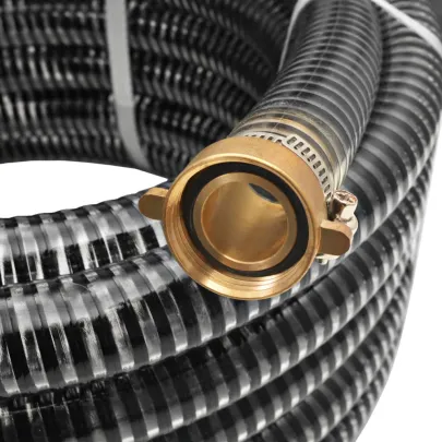 Furtun Aspiratie 4m cu Conectori Alama - 25mm Negru
