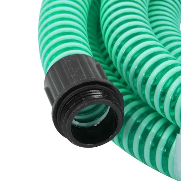 Furtun de aspirație cu racorduri din alamă - verde 1,1" 7 m - PVC