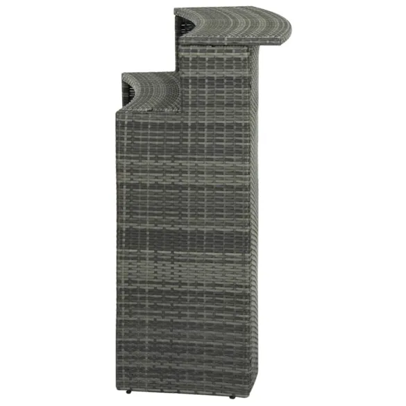 Masă Bar Grădină Gri Poliratan - Livrare Gratuită