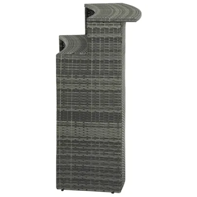 Masă Bar Grădină Gri Poliratan - Livrare Gratuită