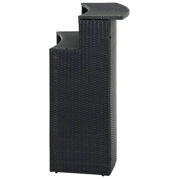 Masă Bar Grădină Negru Ratan PE - Livrare Gratuită