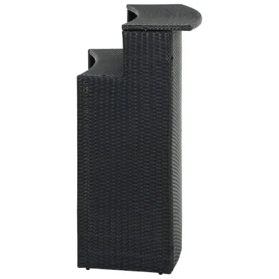 Masă Bar Grădină Negru Ratan PE - Livrare Gratuită