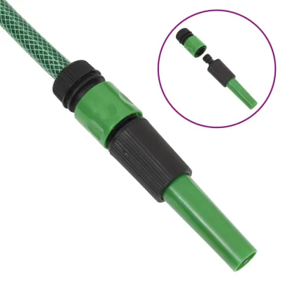 Furtun Grădină PVC cu Racorduri - 20m, Verde