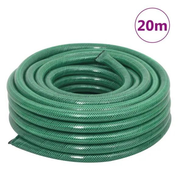 Furtun Grădină PVC cu Racorduri - 20m, Verde