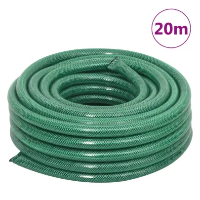 Furtun Grădină PVC cu Racorduri - 20m, Verde