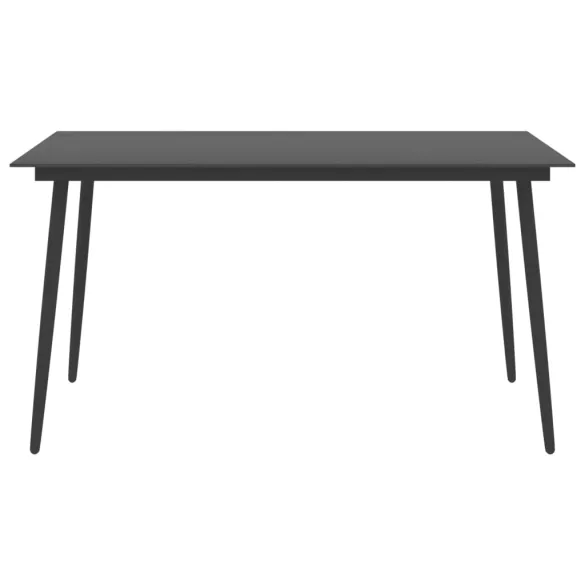 Masă Grădină Modernă - Oțel și Sticlă - 150x90 cm