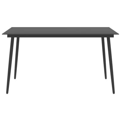 Masă Grădină Modernă - Oțel și Sticlă - 150x90 cm