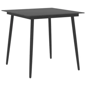 Masă Grădină Modernă - Oțel și Sticlă - Livrare Gratuită