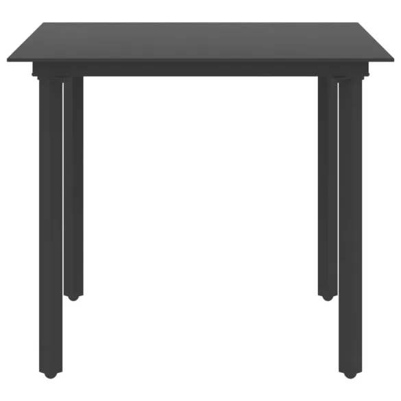 Masă Grădină Modernă - Oțel și Sticlă - Livrare Gratuită