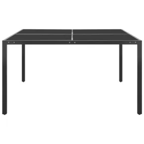 Masă Grădină Oțel Sticlă - Livrare Gratuită 2