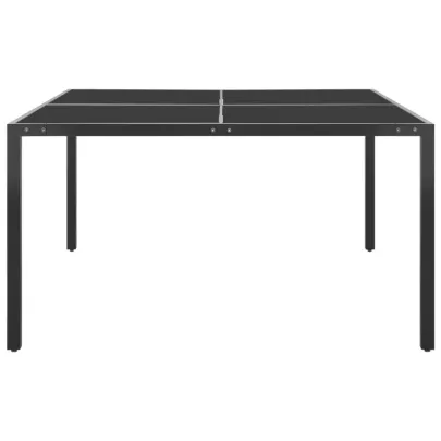 Masă Grădină Oțel Sticlă - Livrare Gratuită