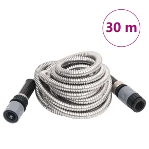 Furtun Grădină Oțel 30m cu Duză Pulverizare | Livrare Gratuită