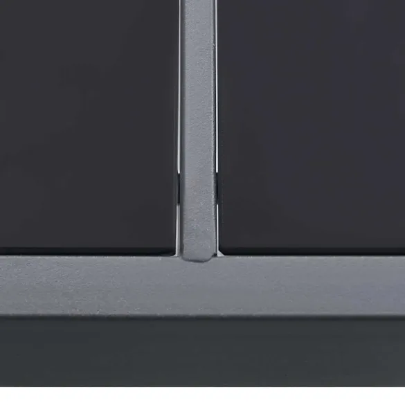 Masă Exterior Antracit 190x90 cm - Oțel și Sticlă | Livrare Gratuită