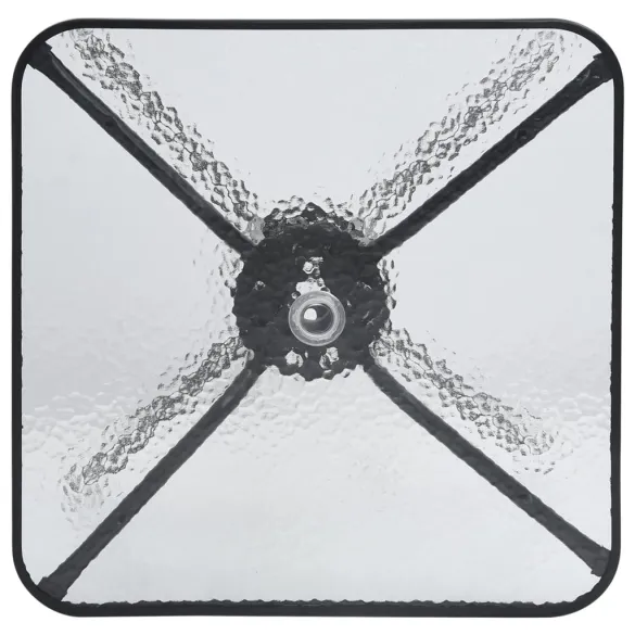 Masă Grădină Oțel Negru 70x70 cm - Livrare Gratuită