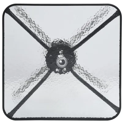 Masă Grădină Oțel Negru 70x70 cm - Livrare Gratuită