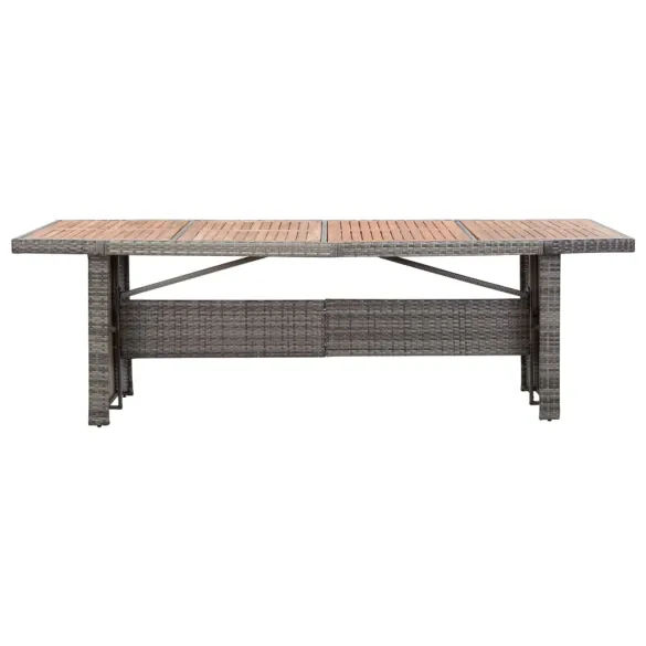 Masă Grădină Ratan și Lemn Acacia | Livrare Gratuită