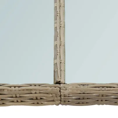 Masă Grădină Ratan Sticlă - Livrare Gratuită