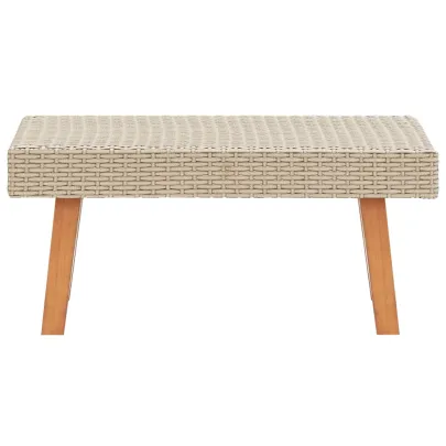 Măsuță Cafea Grădină Bej Poliratan - Livrare Gratuită