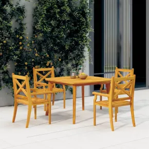 Masă Grădină Lemn Acacia 110x110 cm - Livrare Gratuită