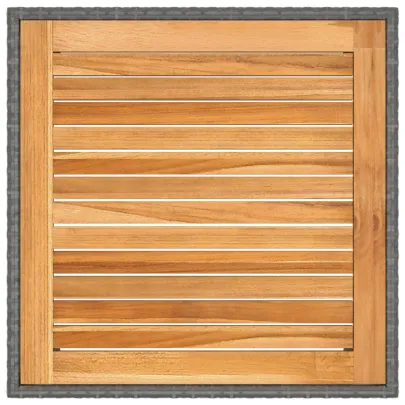 Masă Grădină Gri Poliratan - Livrare Gratuită