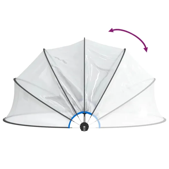 Cupolă Piscină PVC 467x234 cm - Protecție Soare și Ploaie