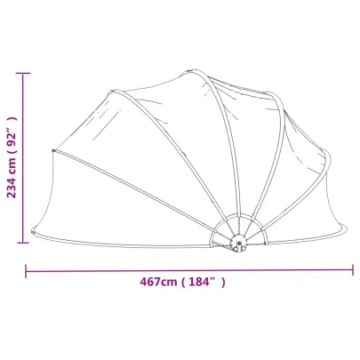 Cupolă Piscină PVC 467x234 cm - Protecție Soare și Ploaie