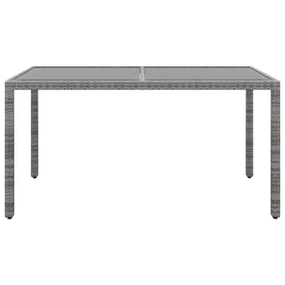 Masă Grădină Gri 150x90 cm - Sticlă Securizată | Livrare Gratuită