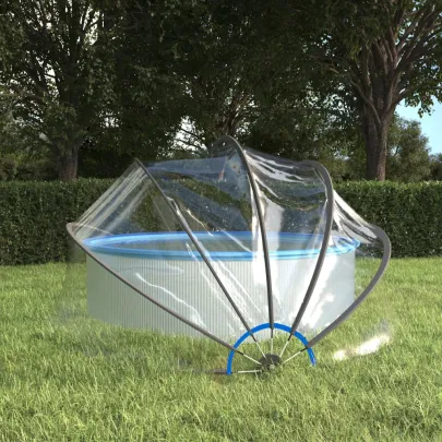 Cupolă Piscină PVC Rotundă 376x188 cm - Protecție Soare