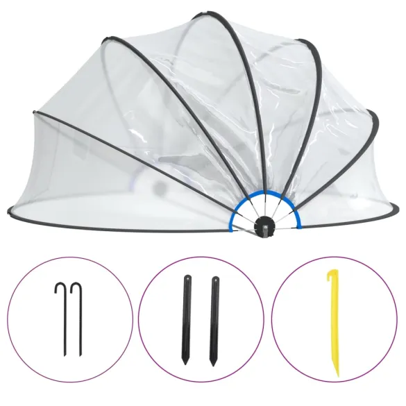 Cupolă Piscină PVC Rotundă 376x188 cm - Protecție Soare