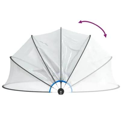 Cupolă Piscină PVC Rotundă 376x188 cm - Protecție Soare