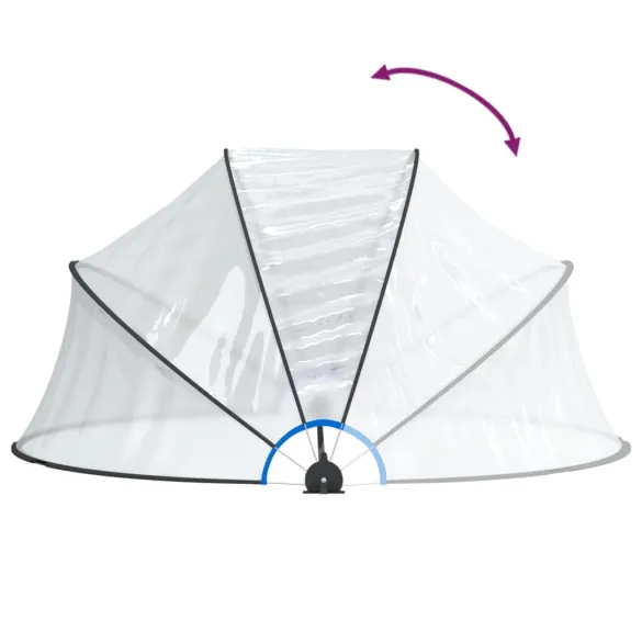 Cupolă Piscină Rotundă PVC - Protecție Soare & Ploaie