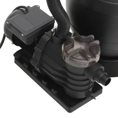Filtru de Nisip cu Prefiltru pentru Piscină - Negru | Livrare Gratuită