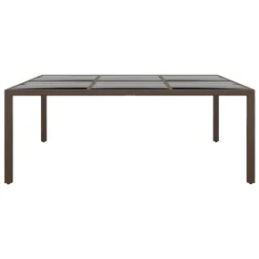 Masă Grădină Sticlă Ratan 200x150 cm - Livrare Gratuită 2